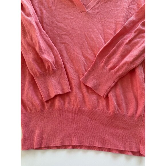 Ann Taylor Coral Collared Pullover 3/4 Sleeve Sweater Medium NEW Office Career - Picture 6 of 7